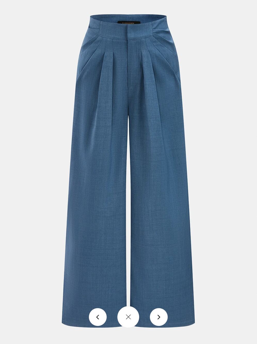 NWT Commense Casual Pleated Wide Leg Pants Sz S
